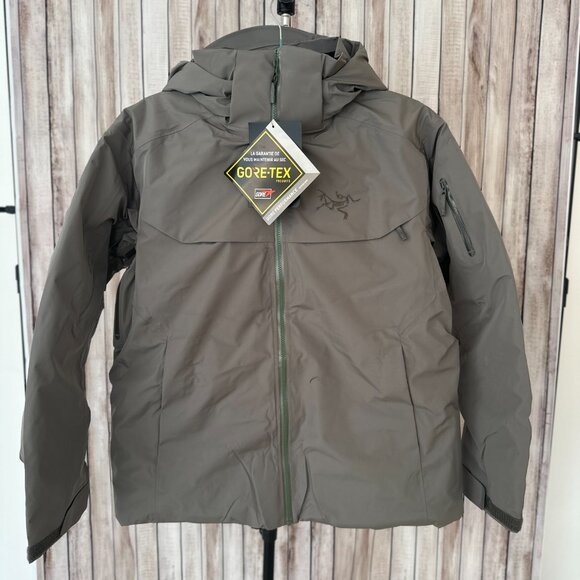 Men's Goose Down Arcteryx Logo Waterproof Warm Hooded Ski Puffer Jacket - Picture 2 of 9